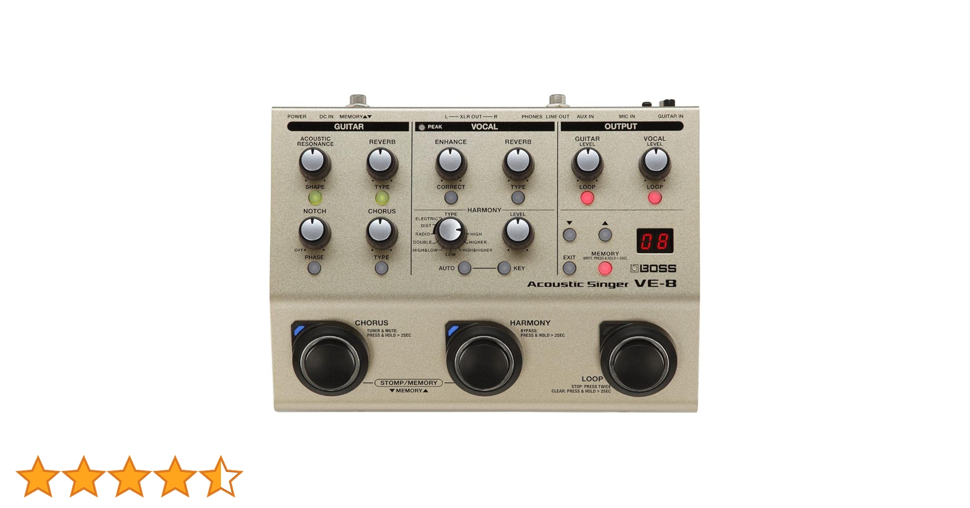 ギター BOSS VE-8 ACOUSTIC SINGER Boss VE-8 Acoustic Singer : Amazon.ca: Musical Instruments
